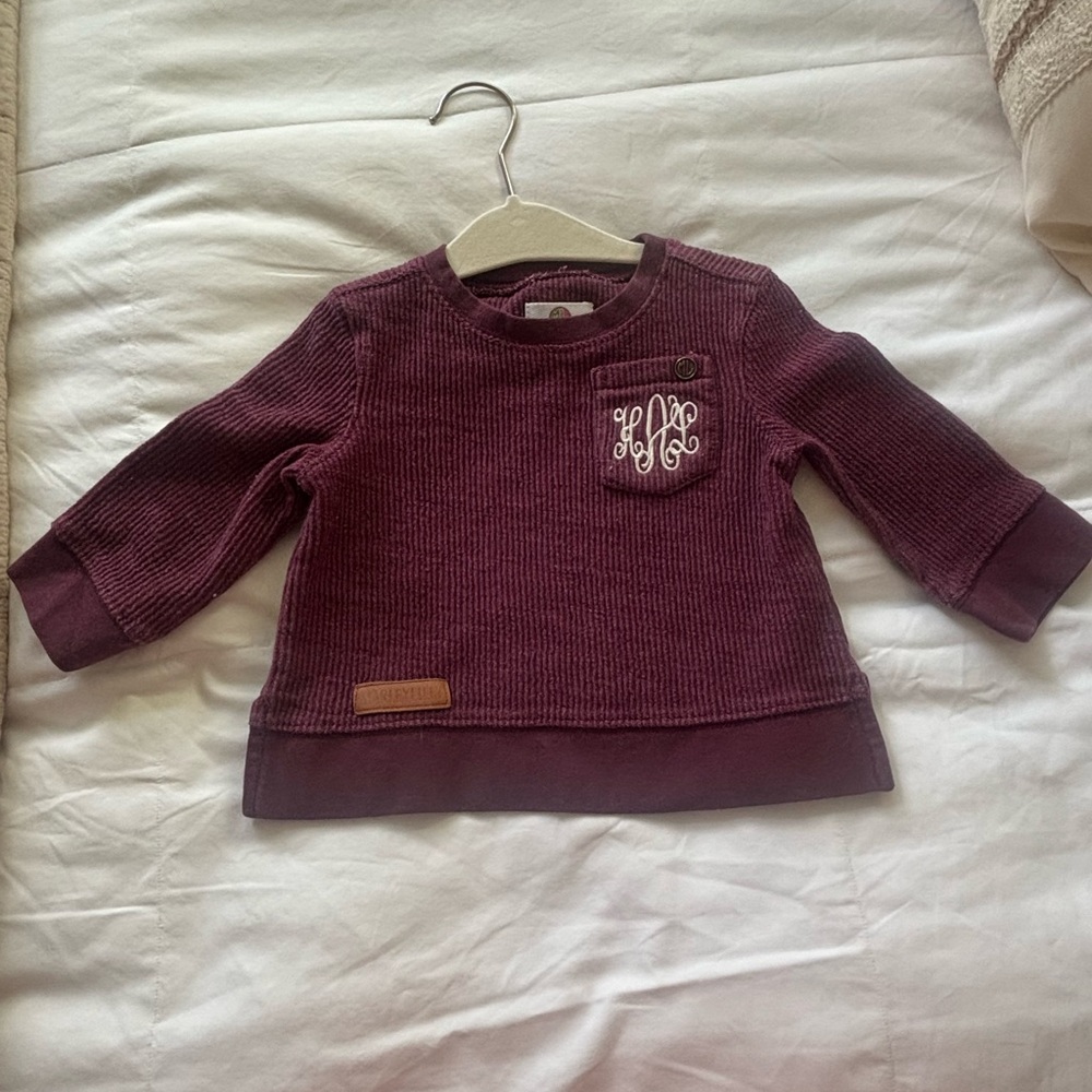 HLA Cozy Kids Maroon Sweater with Pocket Detail